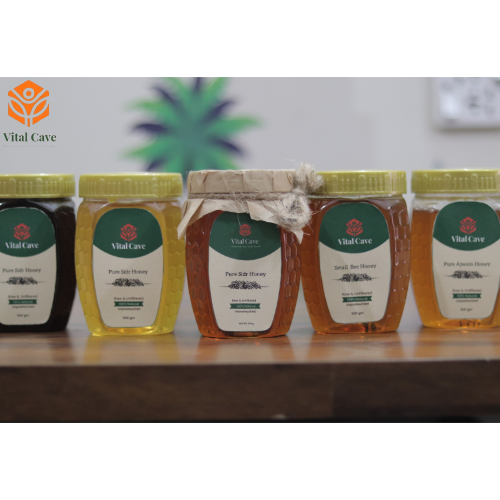 Vital cave Organic Honey Varieties (Acacia, Sidr, Ajwain, Robinia) Boost Health