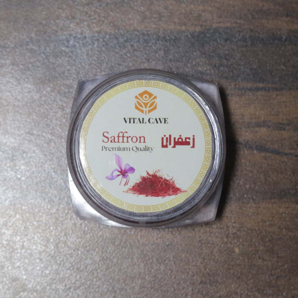 Premium quality saffron / Zaffran threads - pure, natural spice for cooking, health benefits, and vibrant flavor, sourced for Pakistani cuisine and wellness vital cave Organics