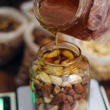 Nuts_honey_all_dry_fruits_in_500_ml_jar_filling