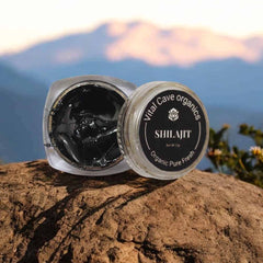 Pure organic Shilajit resin - natural energy booster, rich in minerals and antioxidants, used for vitality, stamina, and health benefits in Pakistan mountains, Vital Cave Organics