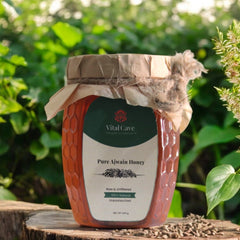 (اجوائن شہد) Pure Ajwain honey 500 gm bottle brand vital cave organics 
